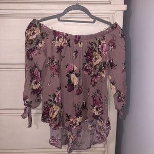 Windsor purple floral blouse size M
